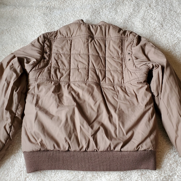 80s burgundy/beige corduroy bomber jacket reversible small - Picture 10 of 11